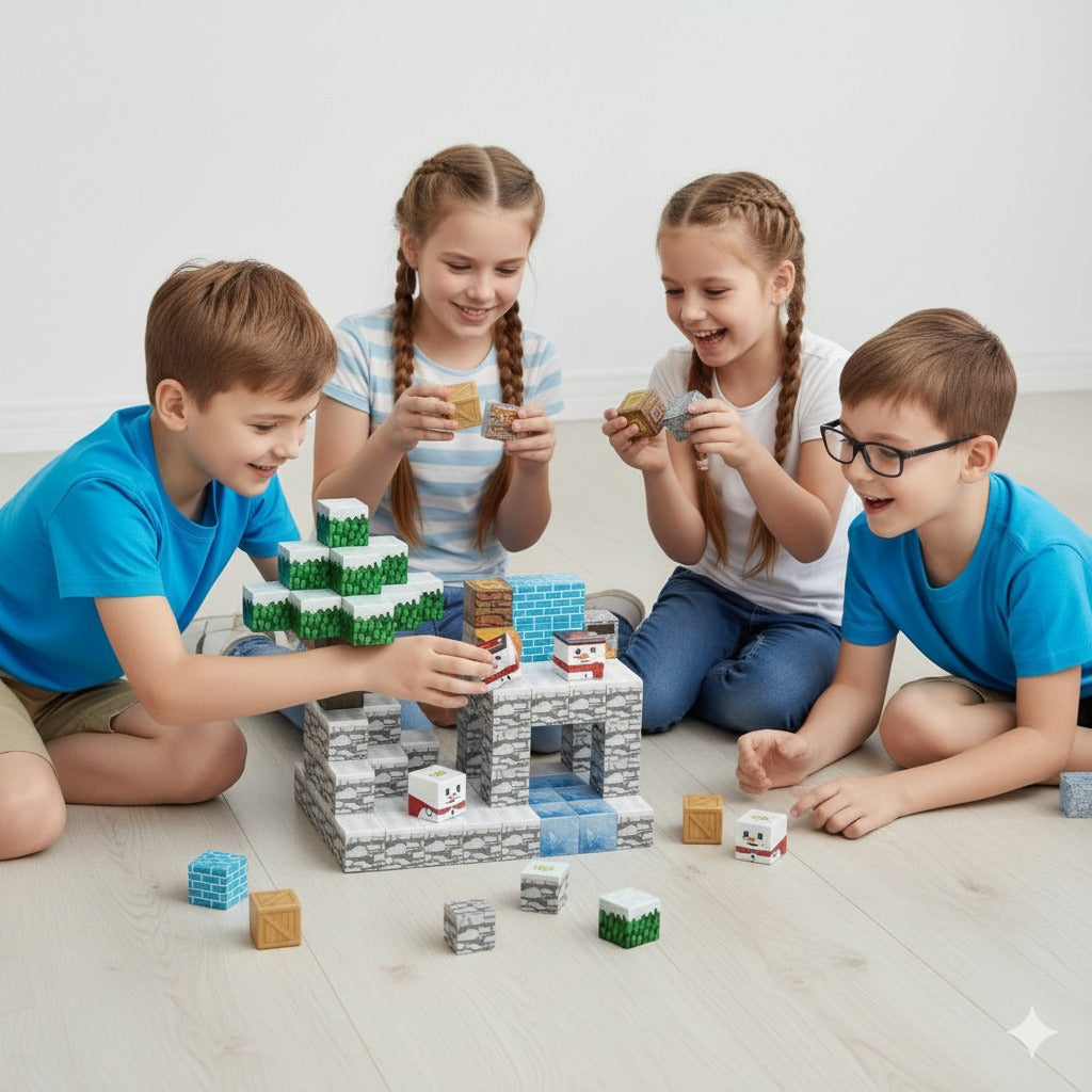 3D Magnetic Cube World Construction Blocks 92 Pieces - 015