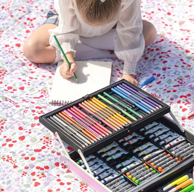 Random Theme Coloring and Drawing Art Set Folding Suitcase 145 pieces - 145