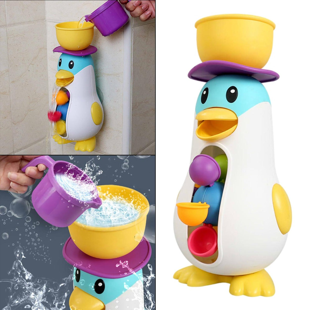 Fun Waterwheel Penguin Bath Toy - 010 - Default Title - Odeez | Educational Toys Pakistan 