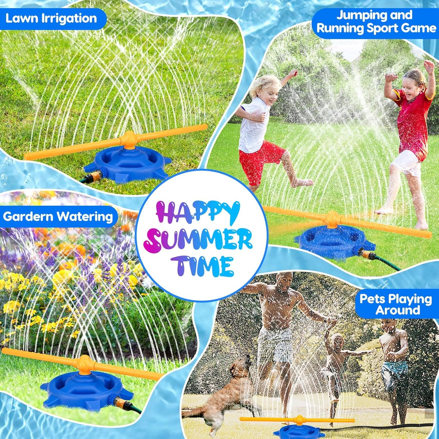 Water Spray Summer 360 Rotation Active Play - 012