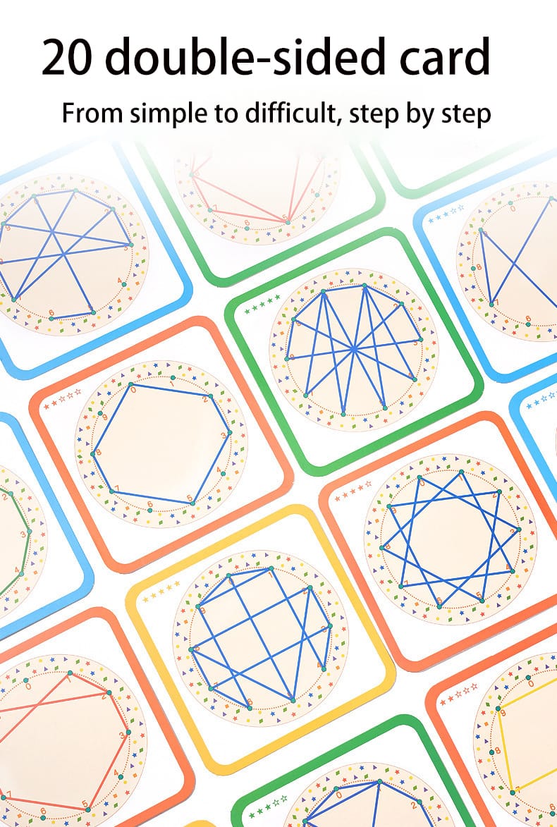 Wooden Geoboard Thread Winding Pattern Kit - 579 - Default Title - Odeez | Educational Toys Pakistan 