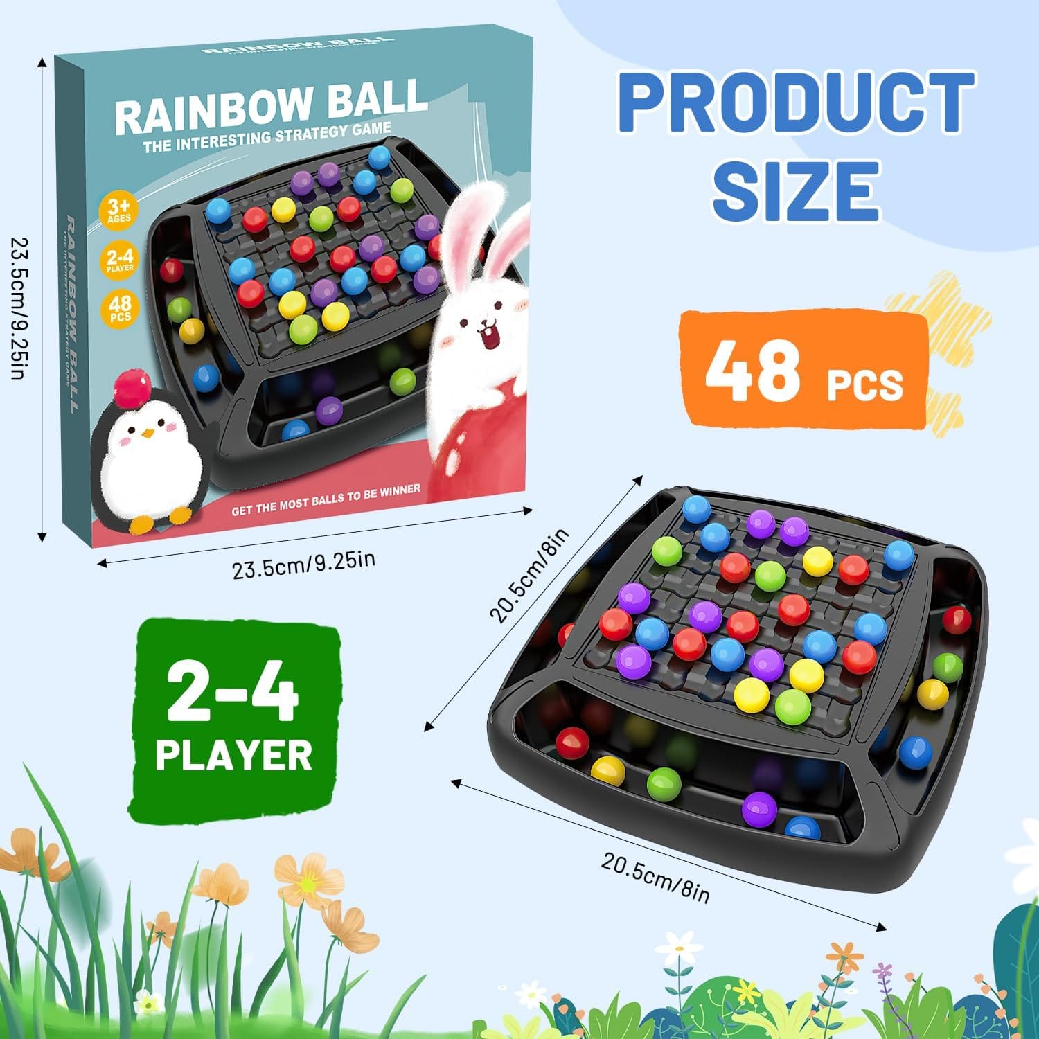 Intellectual Rainbow Chessboard Ball Game - 040