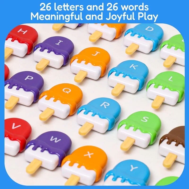 Ice Cream Letter Matching and Color Sorting for Toddler 26 pieces - 856