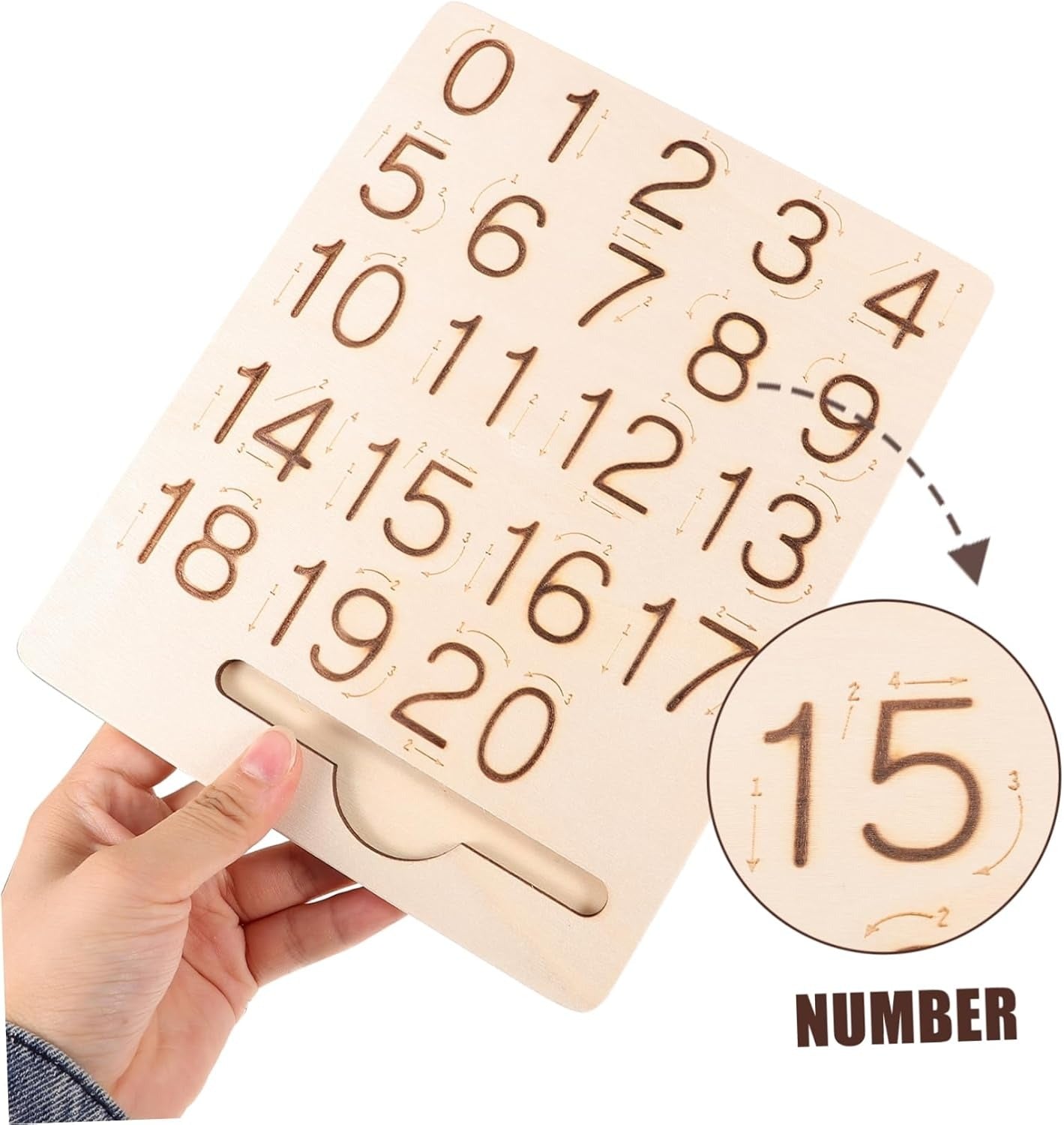 Montessori Double-Sided Number and Shapes Tracing Board - 324 - Default Title - Odeez | Educational Toys Pakistan 