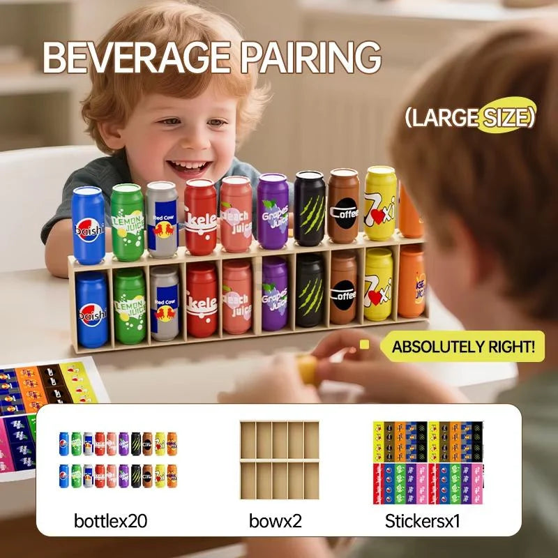 Guess the Drink Bottle Matching Family Game
