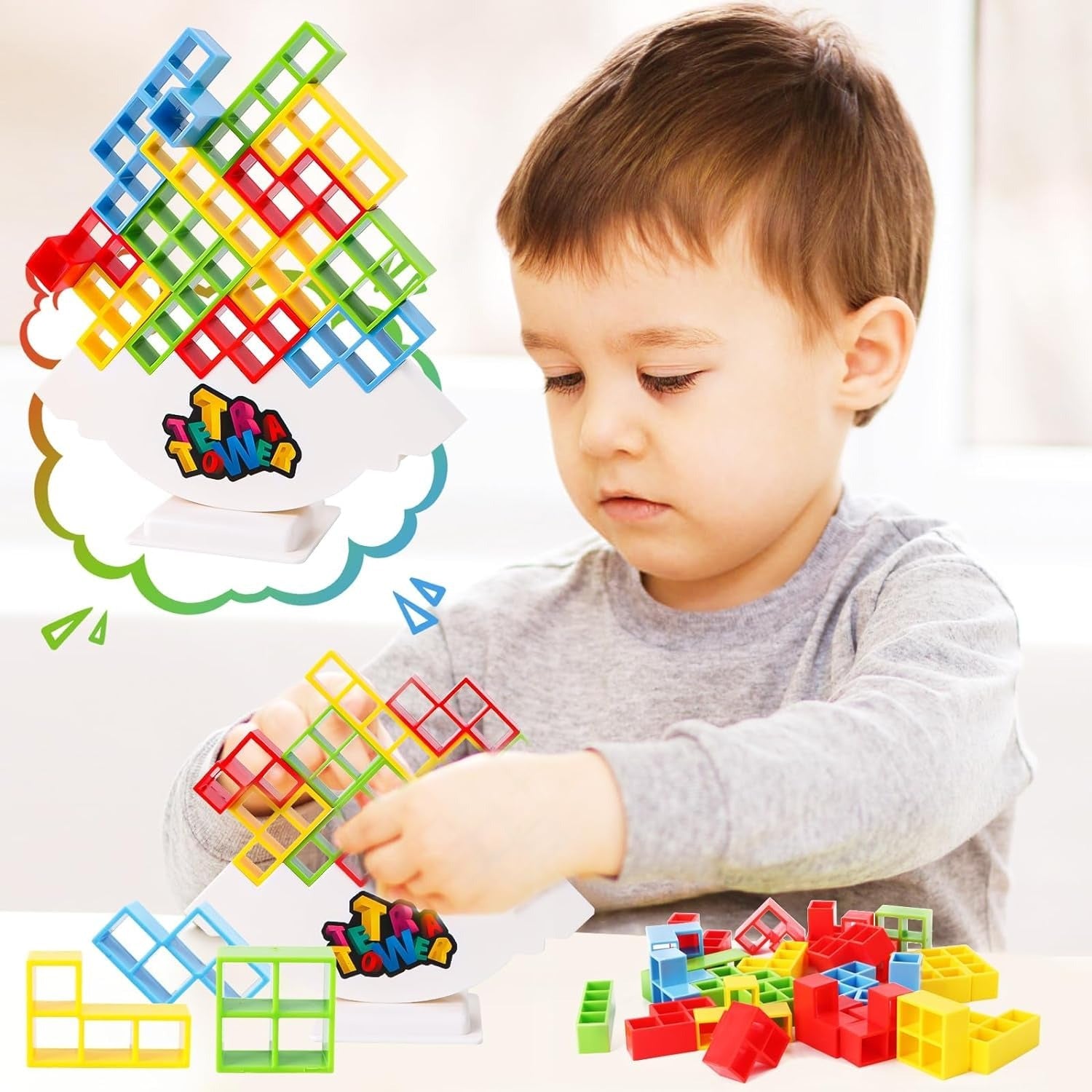 Tower balance game - Tetra Tower Stacking Fun Balance Game - 310 - Default Title - Odeez | Educational Toys Pakistan 