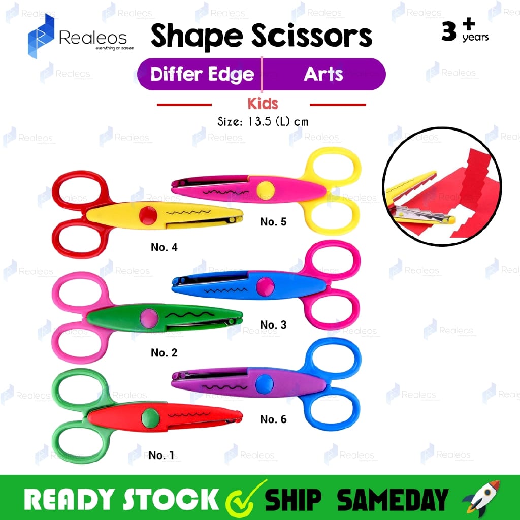 Craft Steel Lace Scissor for Kids Random Design - 017 - Default Title - Odeez | Educational Toys Pakistan 