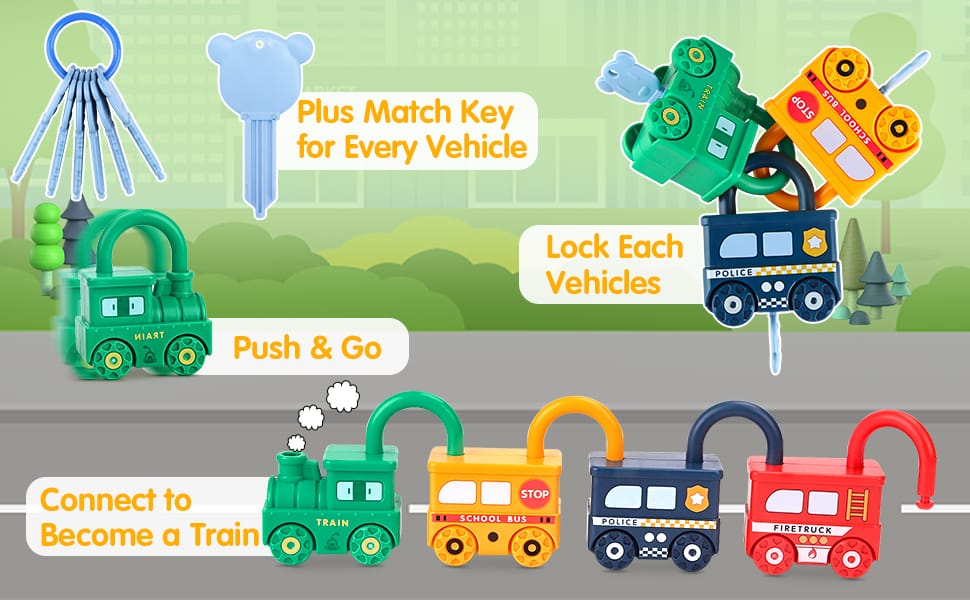 Number Recognition Matching Lock and Key Train Set - 6 pieces - Default Title - Odeez | Educational Toys Pakistan 