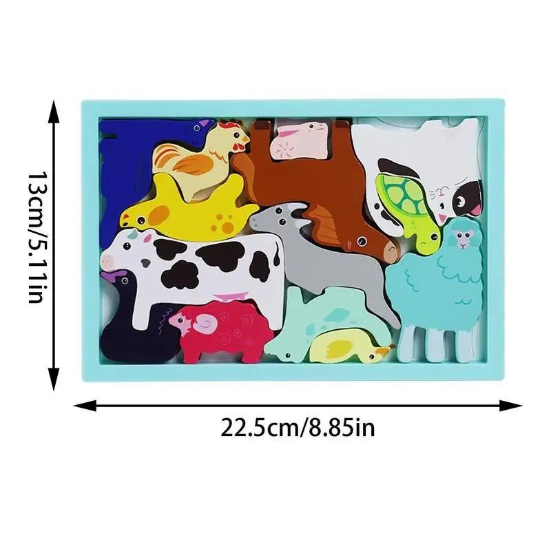 Wooden Logical Challenge Tray Blocks Game - Random Puzzle - Default Title - Odeez | Educational Toys Pakistan 