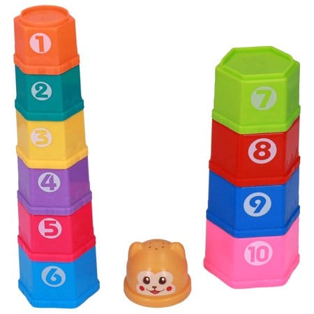 Colorful Numbers & Alphabets Stacking Cups - 10 pieces - Default Title - Odeez | Educational Toys Pakistan 