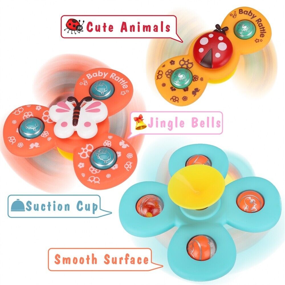 Suction Cup Activity Spinner Toy - 3 pieces - Default Title - Odeez | Educational Toys Pakistan 