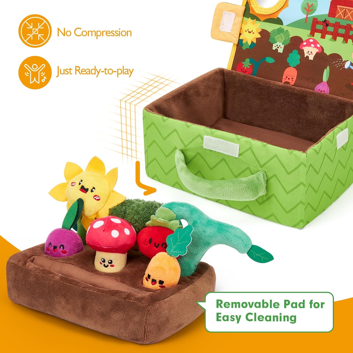 My First Vegetable Garden Soft Plush Activity Toy - 050