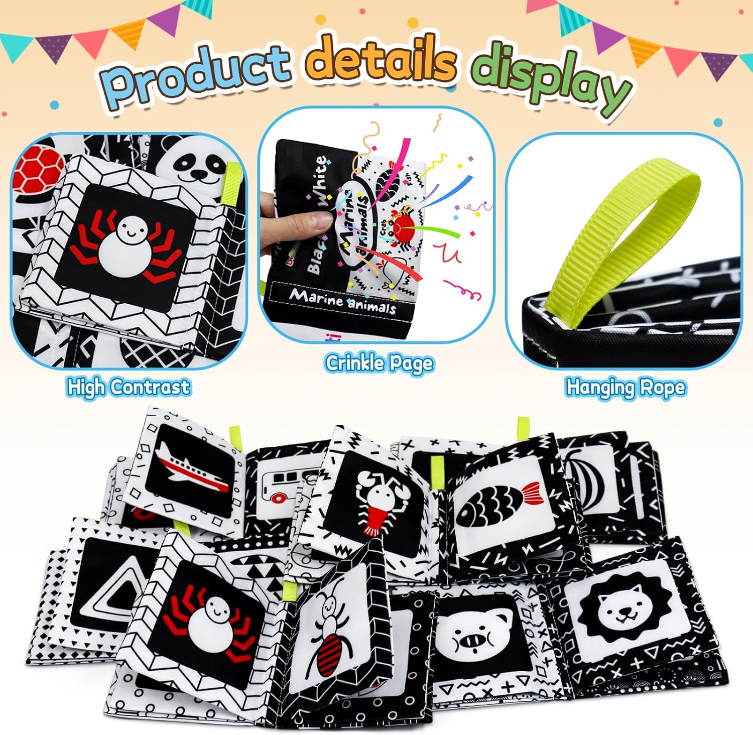 Soft Baby Learning Cloth Book - 014 - Default Title - Odeez | Educational Toys Pakistan 