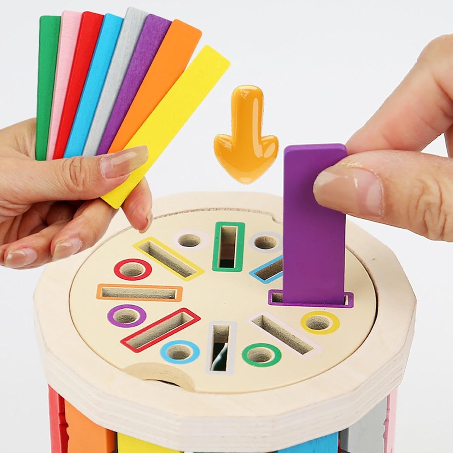 Color Sorting Activity Wooden Bucket - 593