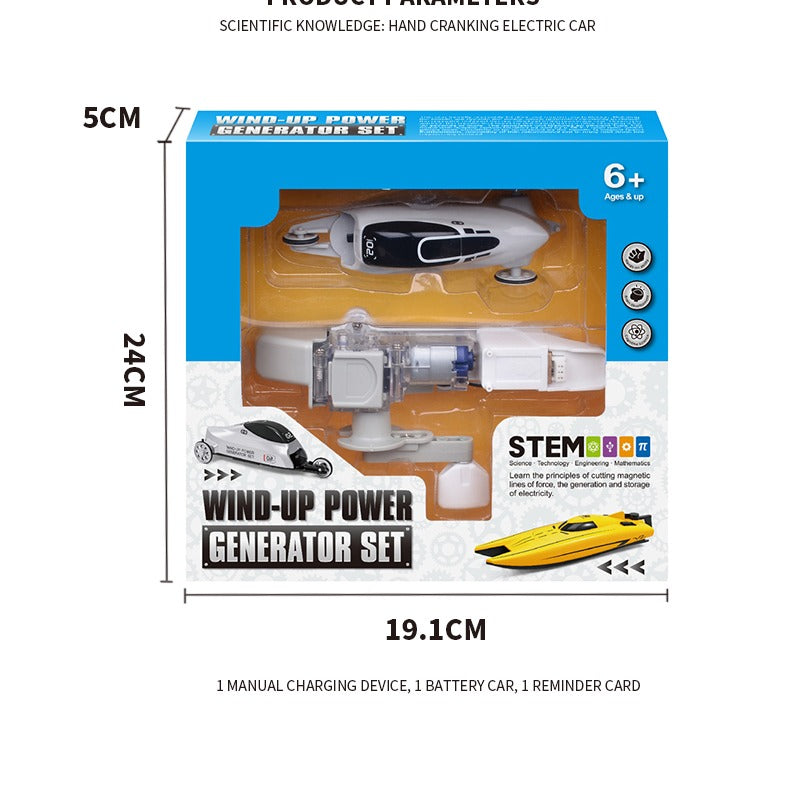 STEM DIY Wind-up Power Generator Set - 009 - Default Title - Odeez | Educational Toys Pakistan 
