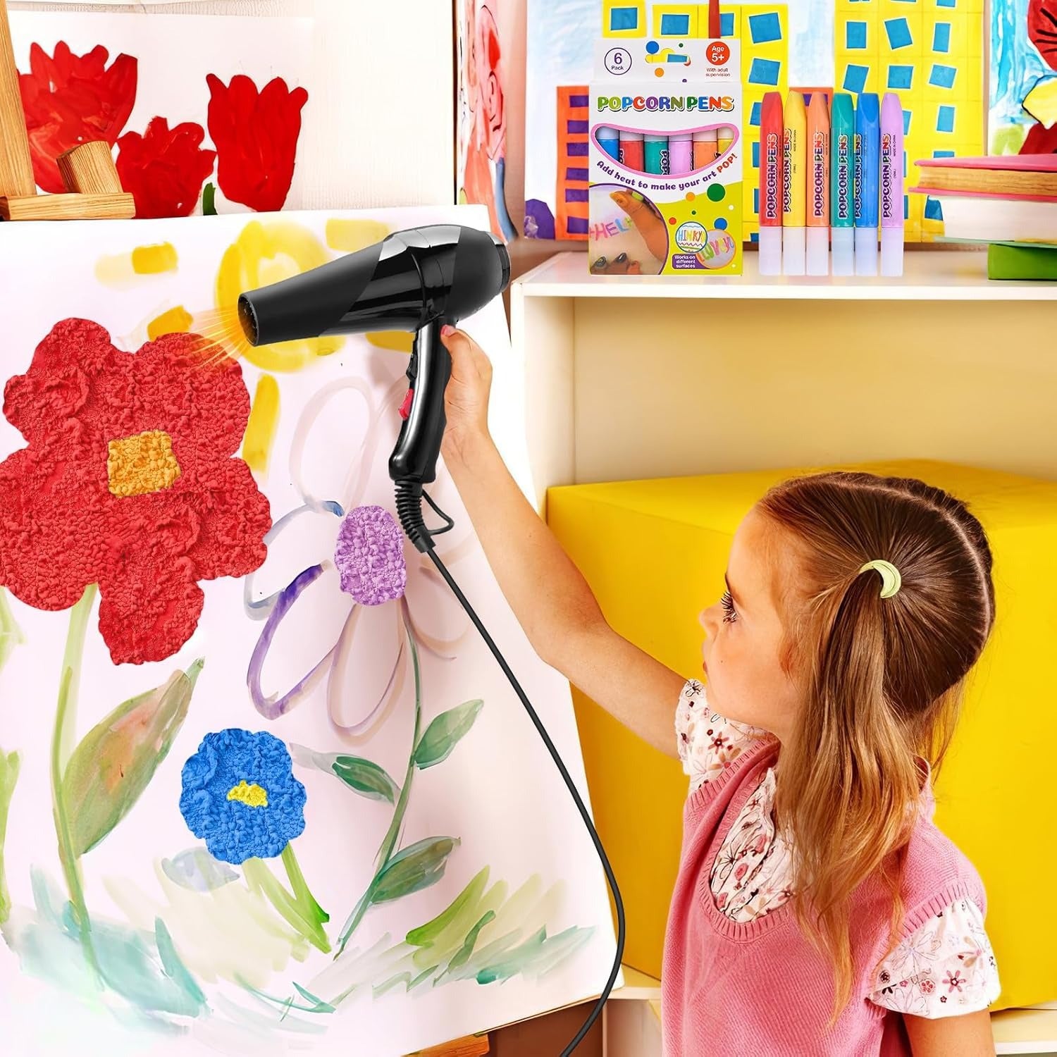 DIY 3D Art Bubble Popcorn Drawing Pens - 6 pieces - Default Title - Odeez | Educational Toys Pakistan 