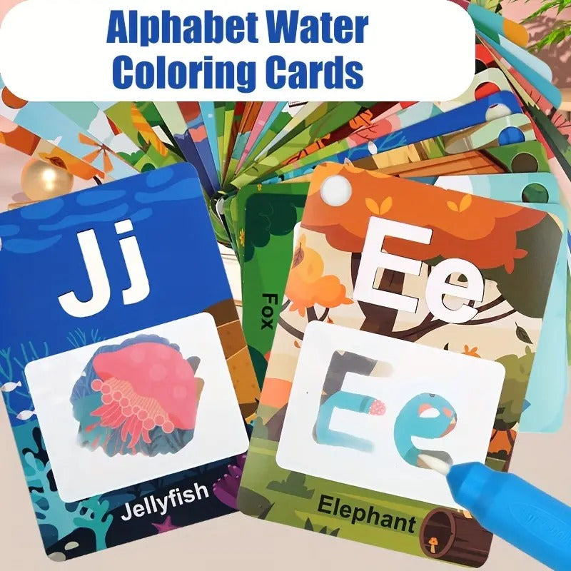 Magical Water Doodle Alphabet Painting Cards - 26 pieces - Default Title - Odeez | Educational Toys Pakistan 