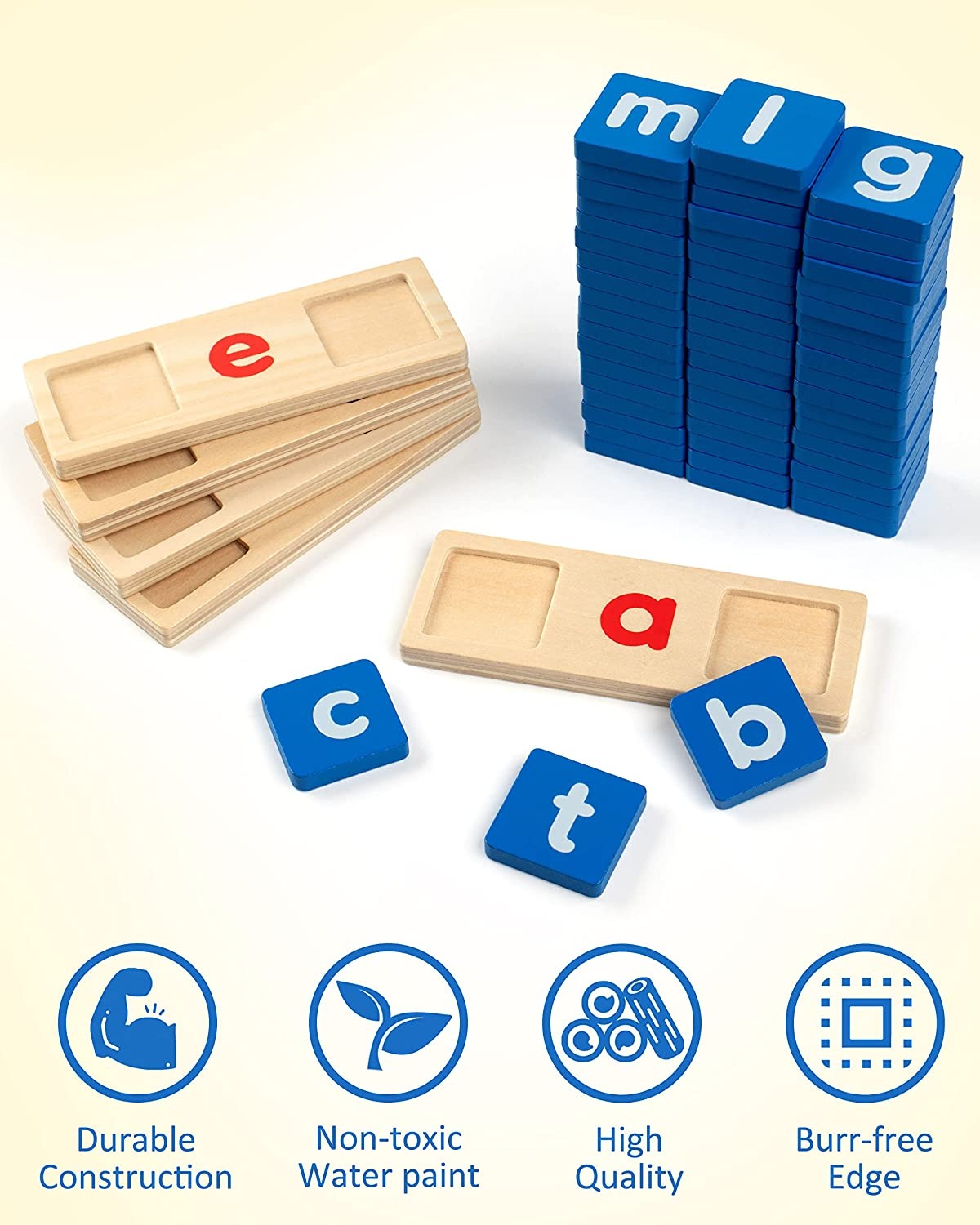 Sight Words Flash Cards Kindergarten Wooden Reading Blocks - 979