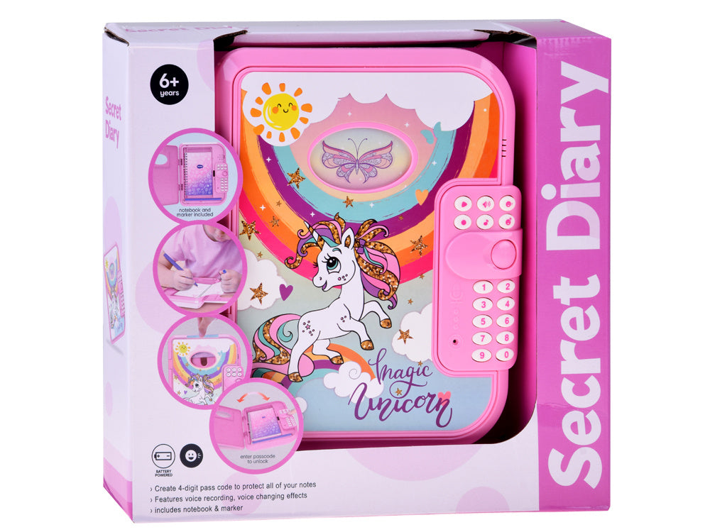 2 in 1 Interactive Coded secret Magical Unicorn Diary - 019