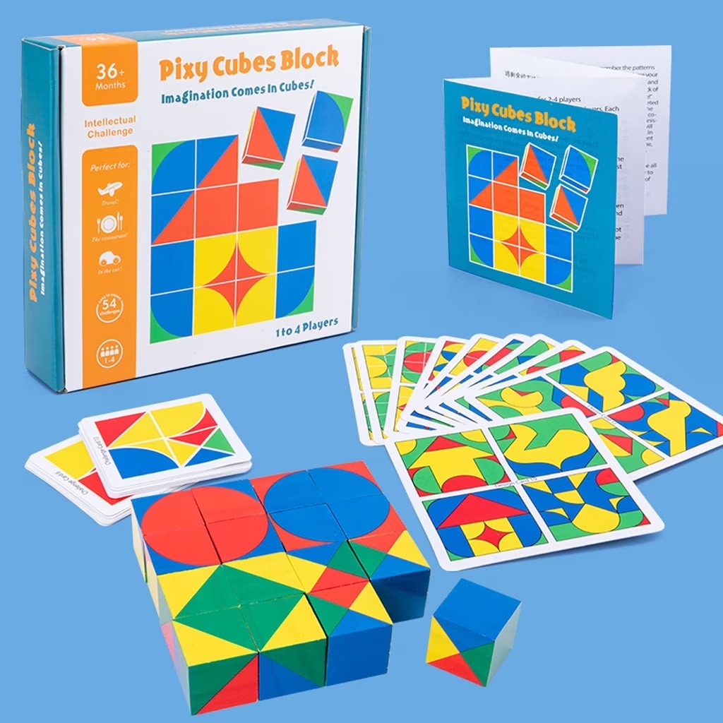 Brain Teaser Cube Puzzle Block  54 Challenge Pattern Matching Game