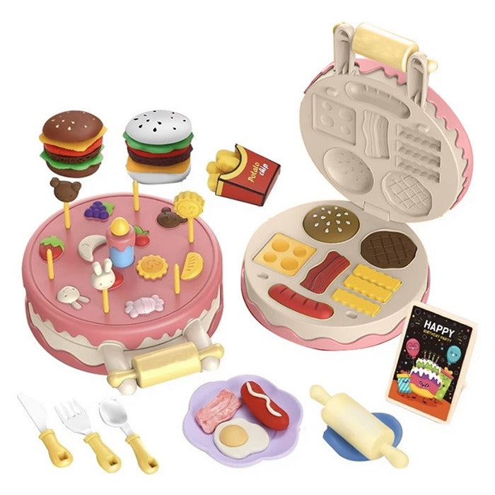 DIY Delicious Burger & Cake Clay Machine Set - 002 - Default Title - Odeez | Educational Toys Pakistan 