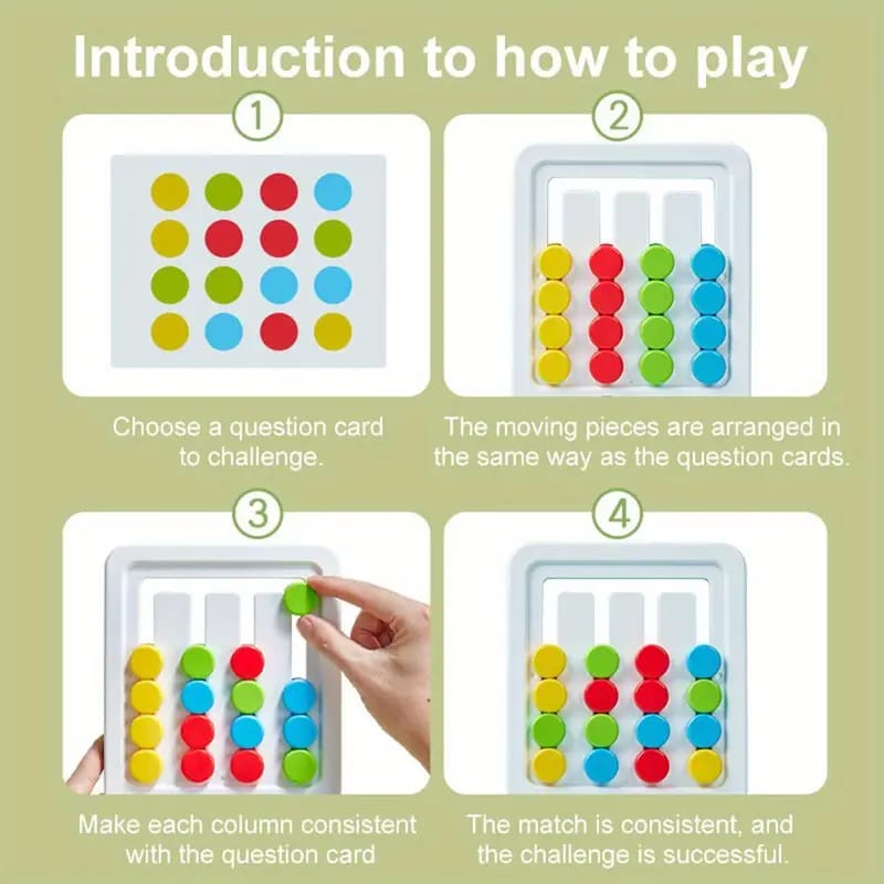 2in1 Four Color Matching Gear Pattern Logic Game - 006 - Default Title - Odeez | Educational Toys Pakistan 