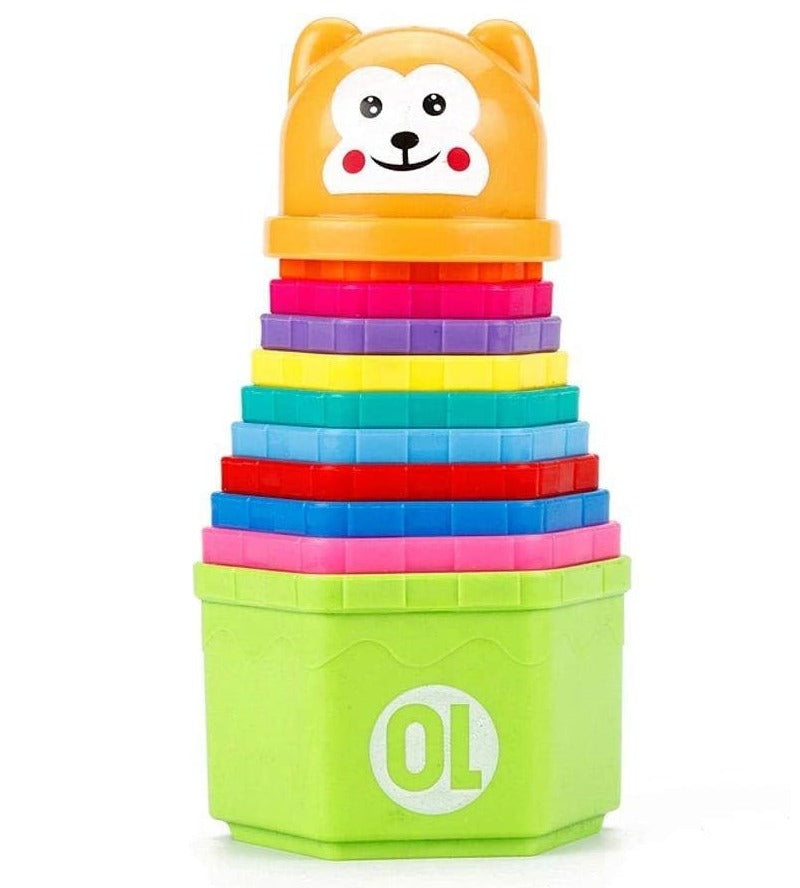 Colorful Numbers & Alphabets Stacking Cups - 10 pieces - Default Title - Odeez | Educational Toys Pakistan 