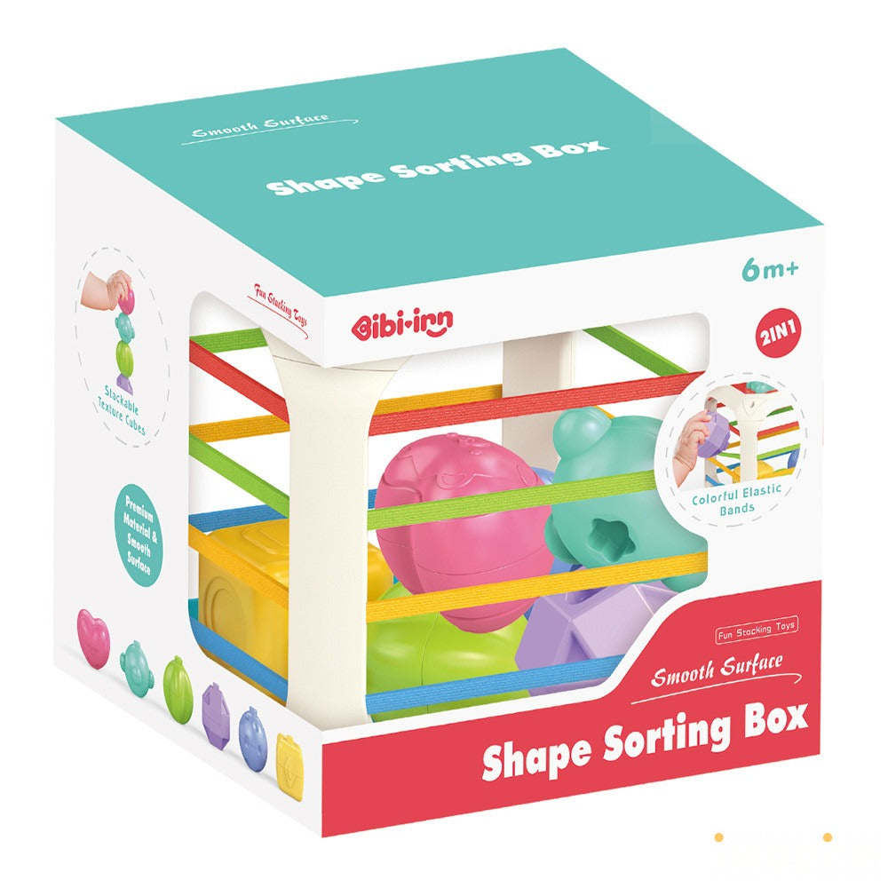 2 in 1 Shape Stacking and Sorting Box - 899 - Default Title - Odeez | Educational Toys Pakistan 