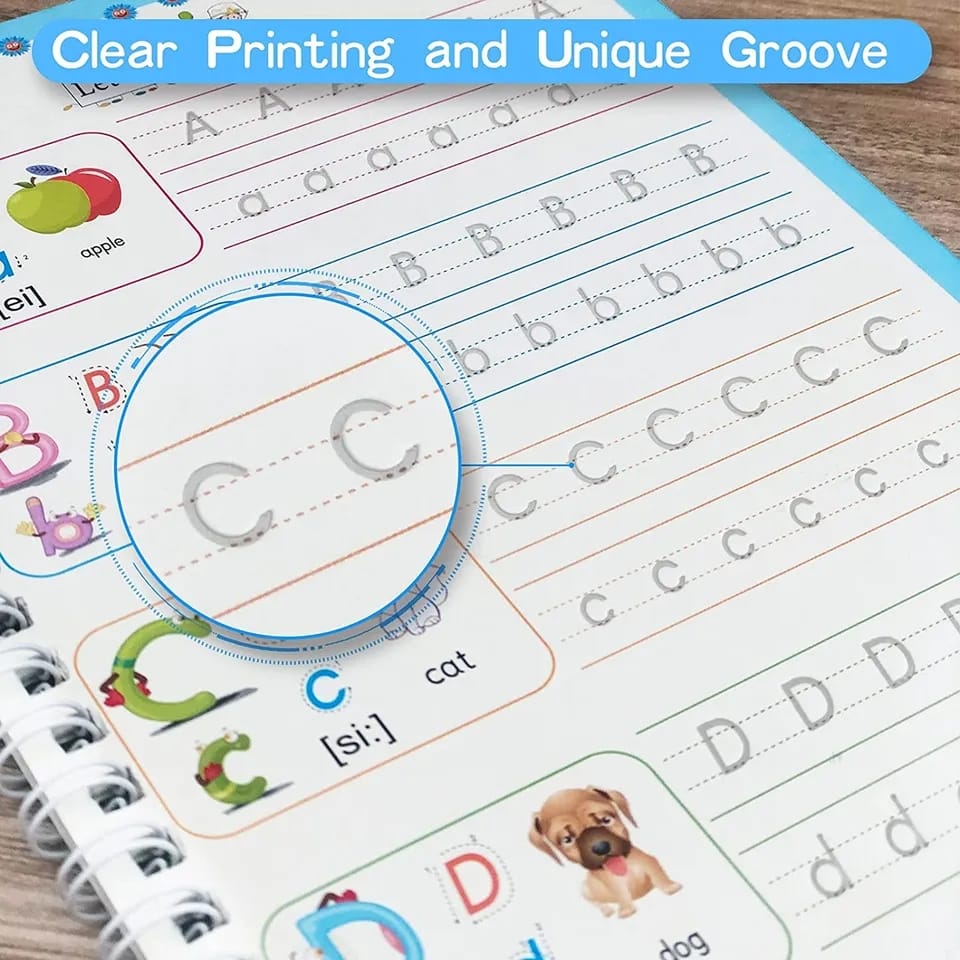 4 in 1 Sank Magic Reusable Writing Book with Pens & Refill - Default Title - Odeez | Educational Toys Pakistan 