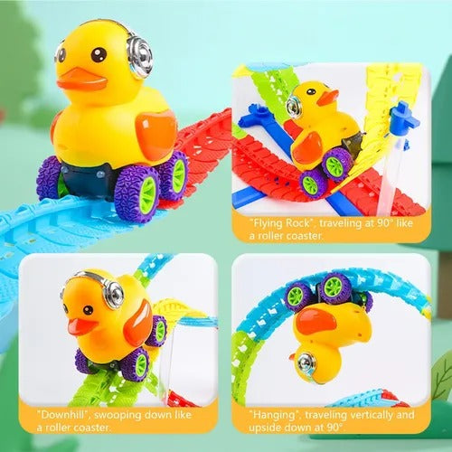 Duck Track Roller Coaster Toy with Sounds and Lights - 897