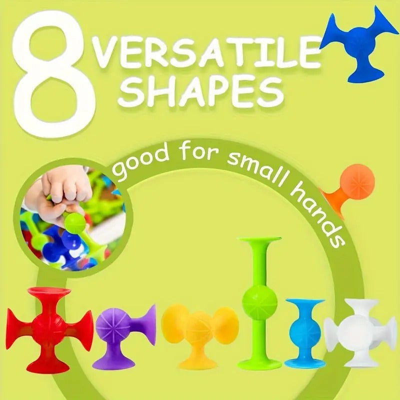 Suction Silicone Cup Sensory Connector Jar 48 pieces - Default Title - Odeez | Educational Toys Pakistan 