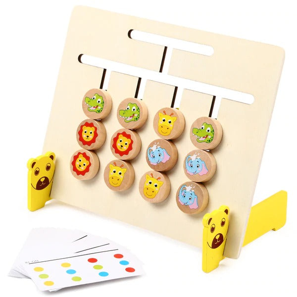 Four Color & Animal Logical Thinking Wooden Game - 502 - Default Title - Odeez | Educational Toys Pakistan 