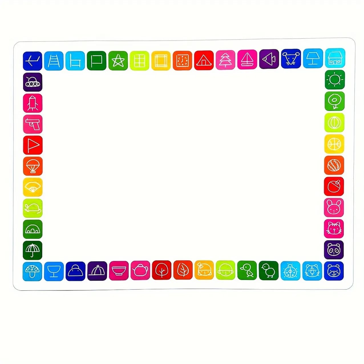 12in1 Object Recognition Education Posters with Erasable Board - Default Title - Odeez | Educational Toys Pakistan 