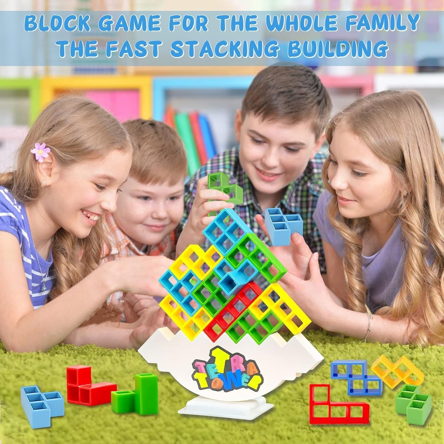 Tower balance game - Tetra Tower Stacking Fun Balance Game - 310 - Default Title - Odeez | Educational Toys Pakistan 