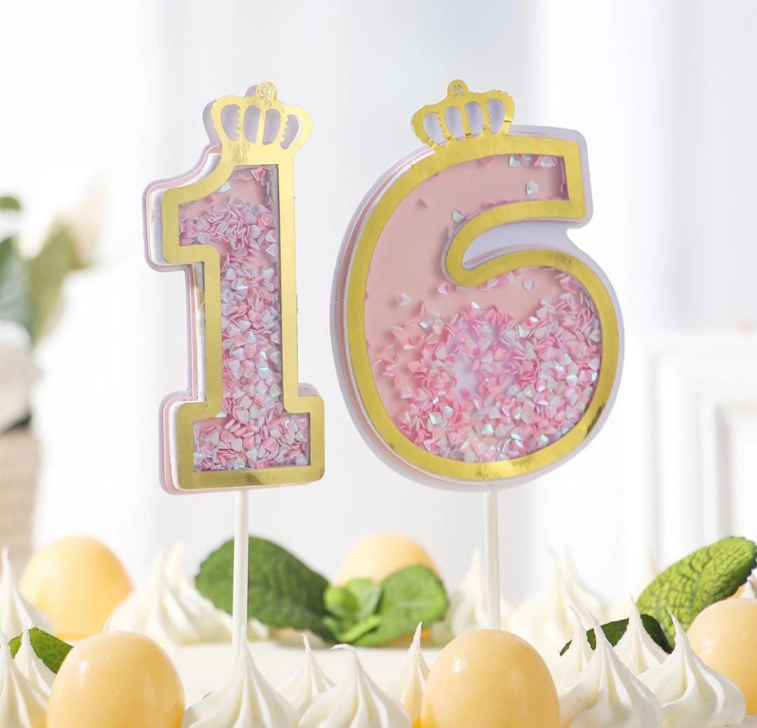 Age Fancy Shining Star Birthday Cake Topper - One year / Blue-One year / Pink-Two year / Blue-Two year / Pink - Odeez | Educational Toys Pakistan 