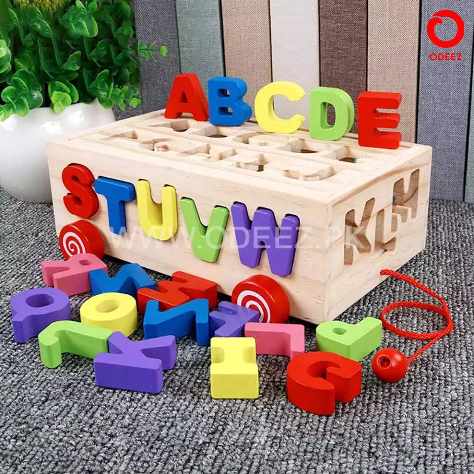 Alphabet Sorting Wooden Car - Default Title - Odeez | Educational Toys Pakistan 