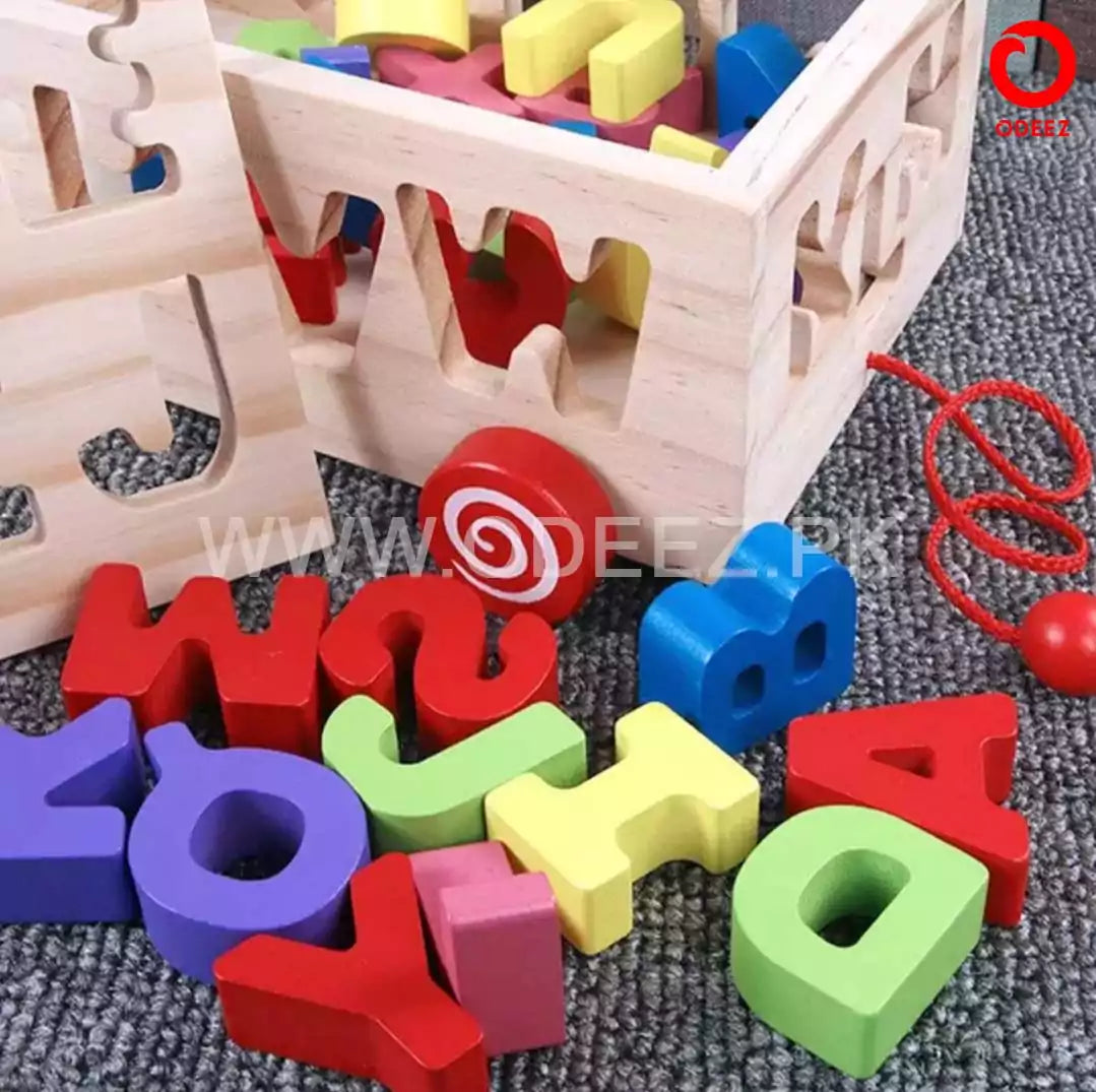 Alphabet Sorting Wooden Car - Default Title - Odeez | Educational Toys Pakistan 