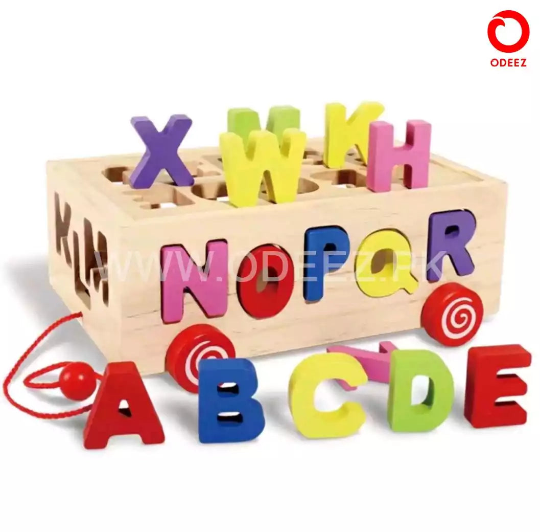 Alphabet Sorting Wooden Car - Default Title - Odeez | Educational Toys Pakistan 