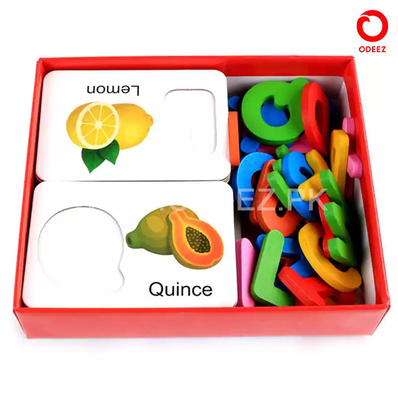 Alphabet wooden Identification Cards - Default Title - Odeez | Educational Toys Pakistan 