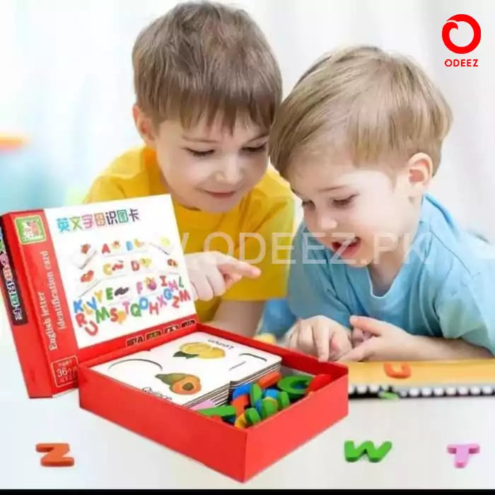 Alphabet wooden Identification Cards - Default Title - Odeez | Educational Toys Pakistan 