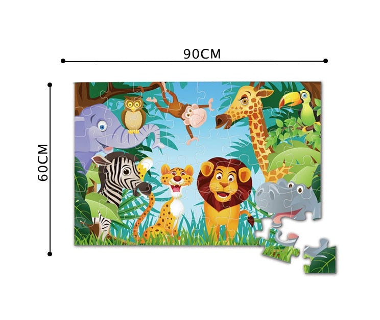 Animal world Jumbo Floor Puzzles - 48 pieces - Default Title - Odeez | Educational Toys Pakistan 