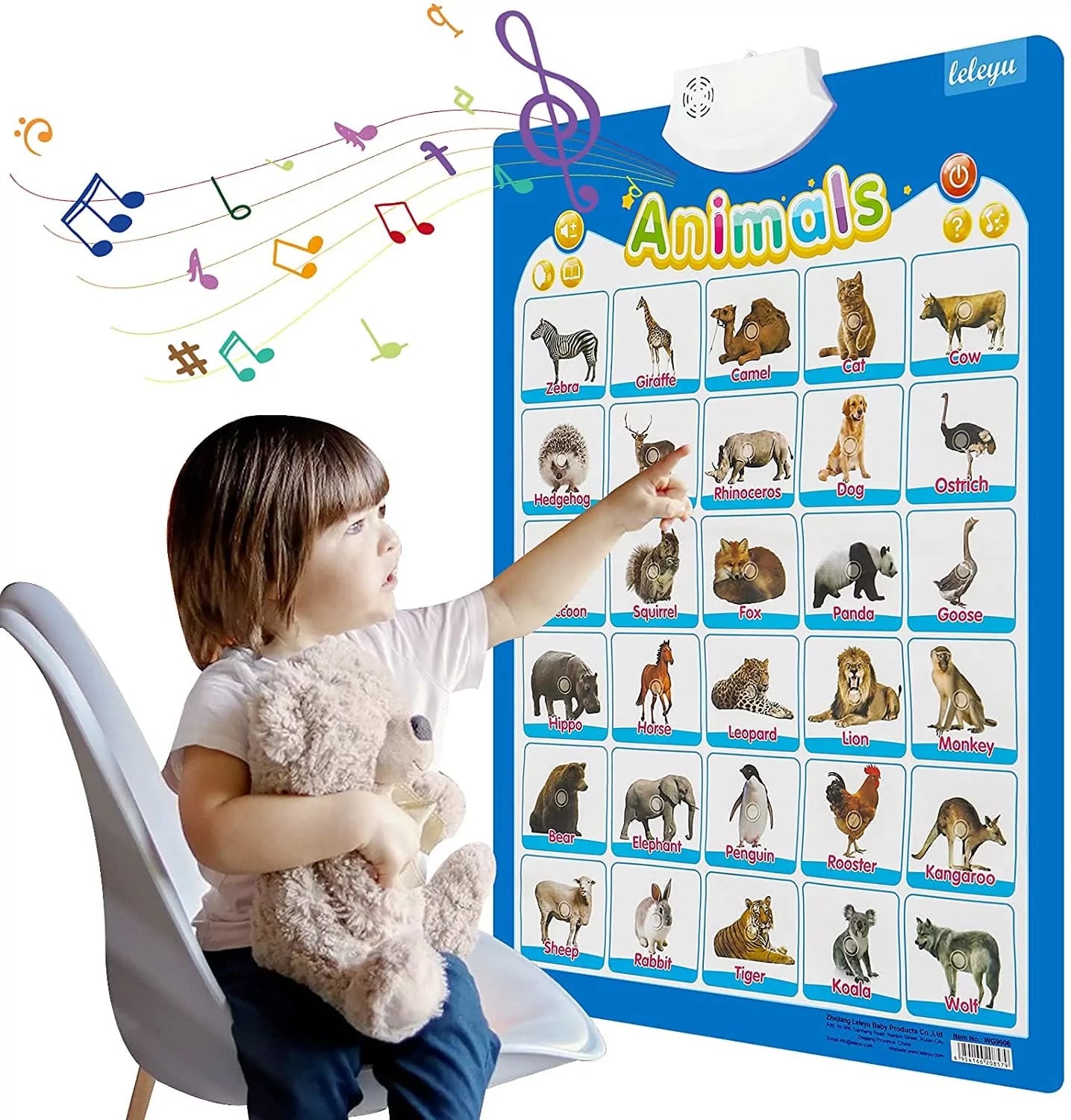 Animals Recognition Chart with Sound for Kids - 906 – Odeez