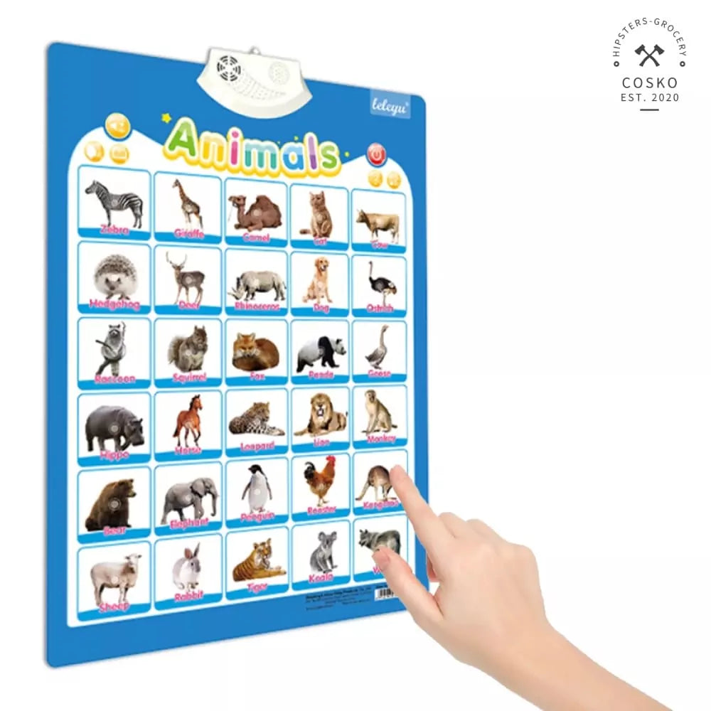 Animals Recognition Chart with Sound for Kids - 906 - Default Title - Odeez | Educational Toys Pakistan 