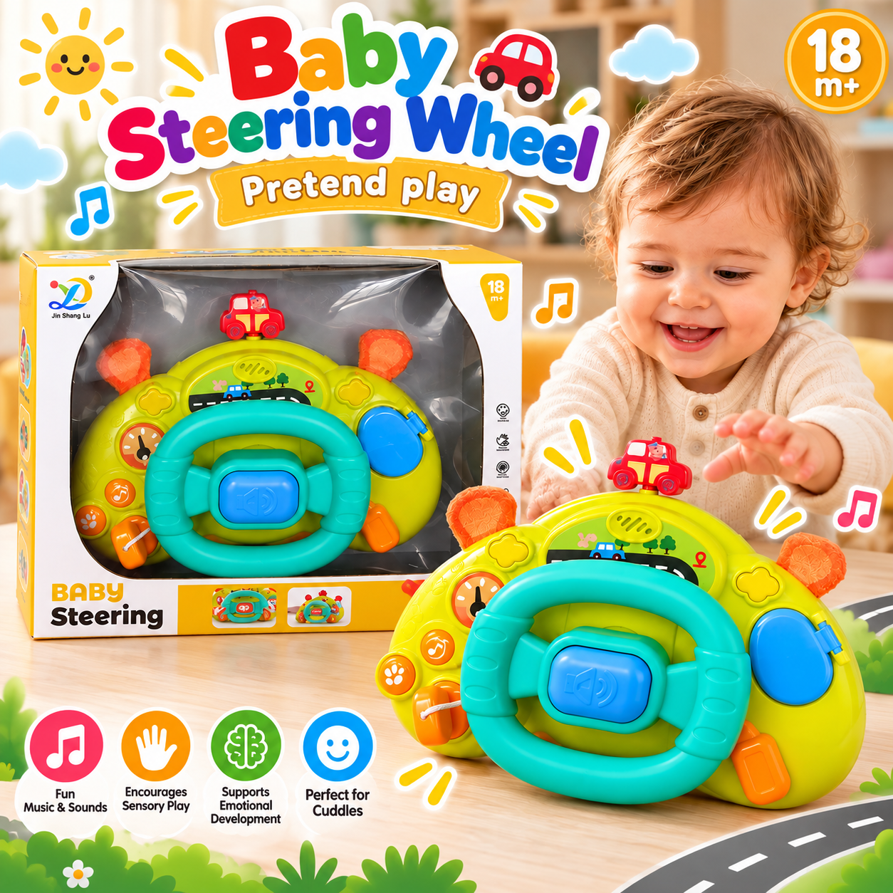 Baby Steering Wheel Pretend Play - 635
