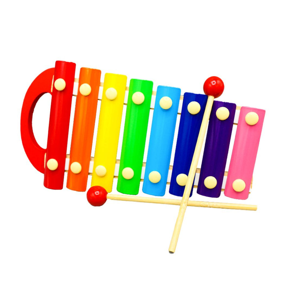 8 Tone Colorful Wooden Hand Knock Xylophone - Default Title - Odeez | Educational Toys Pakistan 