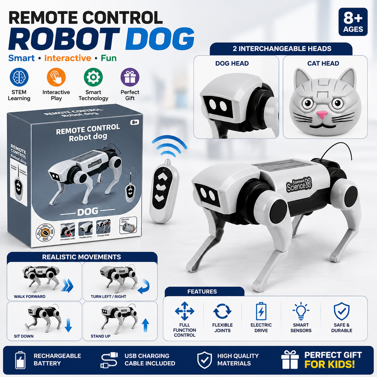 STEM DIY Remote Control Robot Dog Experiment Kit - 952A