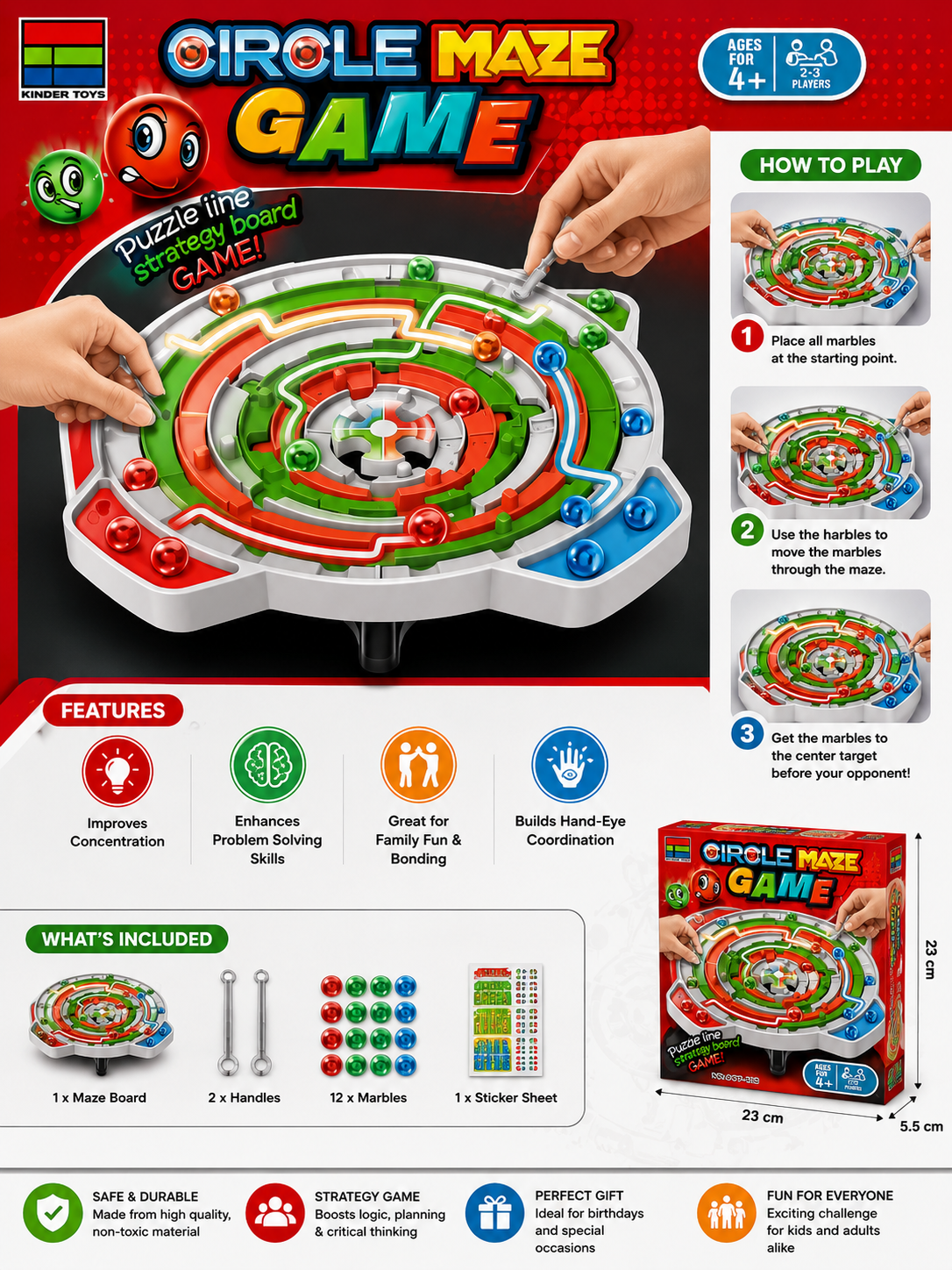Circle Maze Strategy Board Game - 212