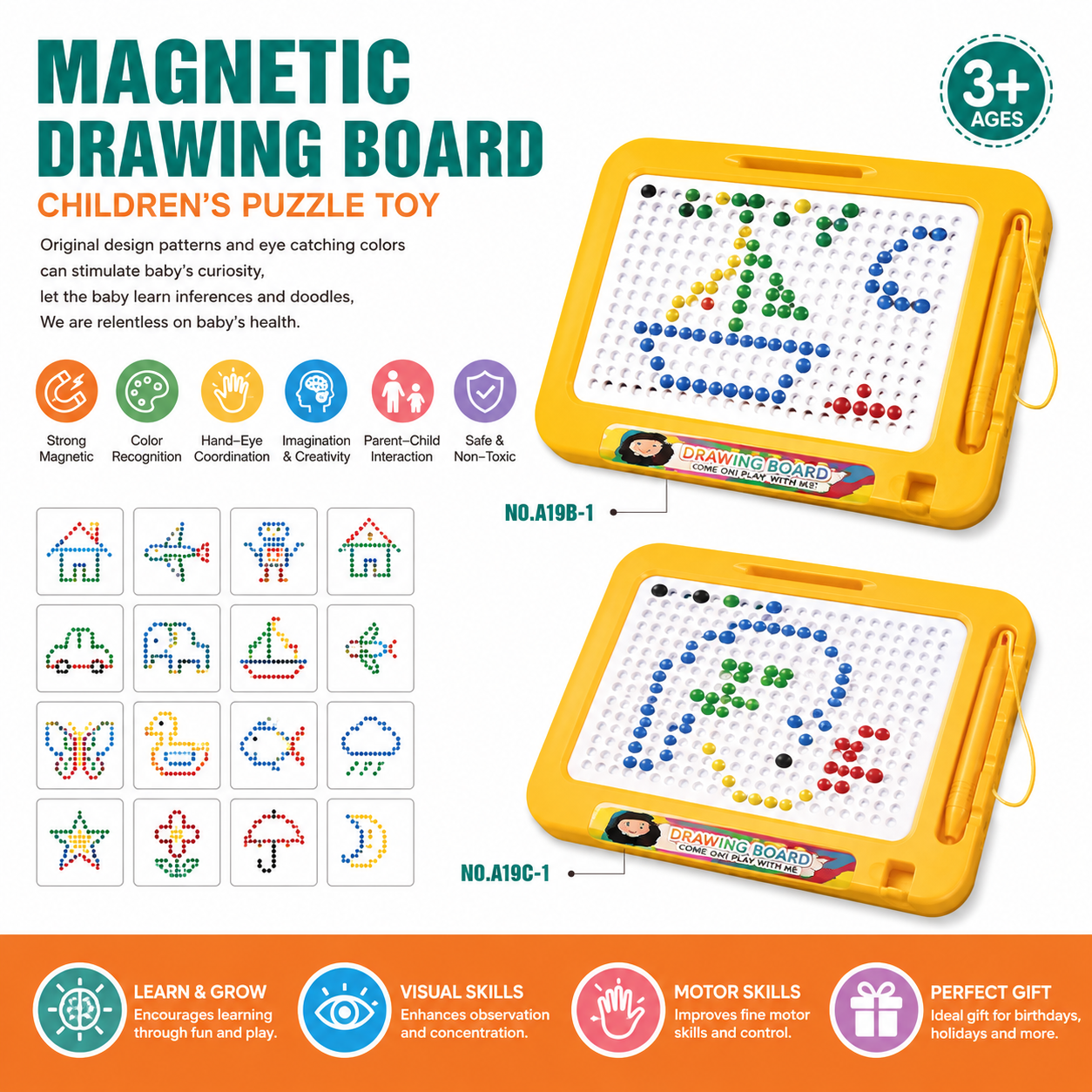 Magnetic Drawing Board Children's Learning Toy - 141