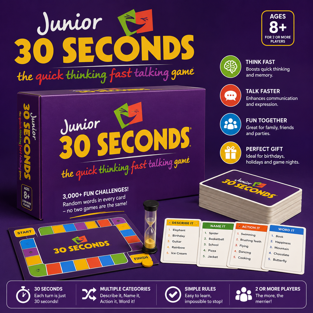 Junior 30 Seconds Quick Thinking Family Board Game - 431