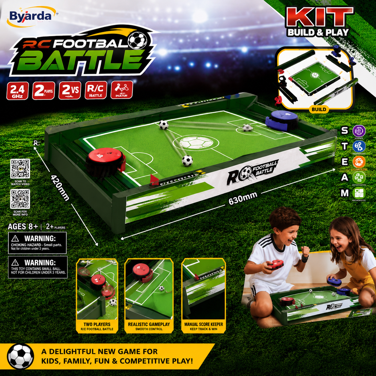 RC Football Battle 2 Player Remote Control Soccer Game - 401